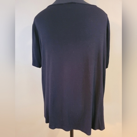 CABLE AND GAUGE Top, Waist Tie, Detailed Gold Tone Button, Size XL - Picture 5 of 10